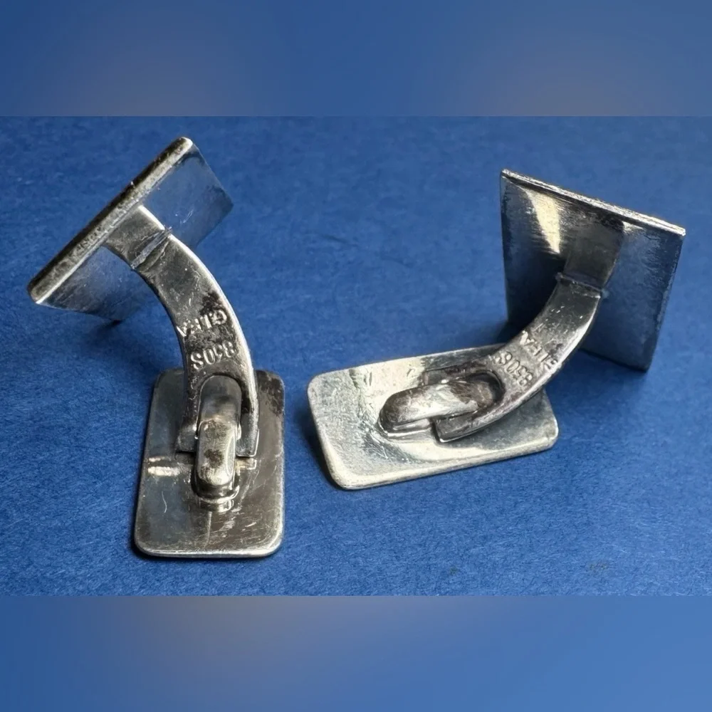 G.I.F.A. Gilded 830S Silver Cufflinks Produced By Guldsmedenes Indkøbsforening